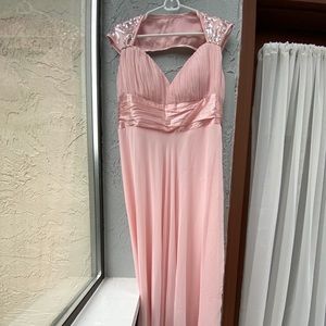 Light pink bridesmaids dress